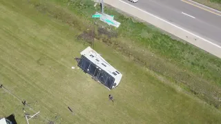 Wind gusts lift RV out of lot, tosses it toward I-70 in Grain Valley