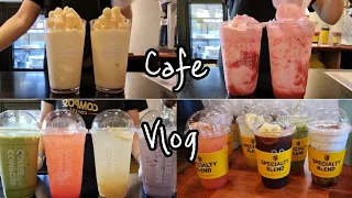 (sub)cafevlog / 🍌랑🥭라면모를까 사람이 살만한 날씨는 아니네요 /  카페브이로그 / 컴포즈커피 / 카페알바브이로그