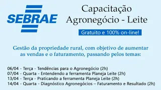 Aula 1 Agronegócio Leite  Curso de Capacitação  - SEBRAE