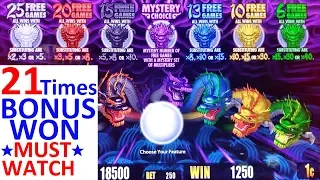 5 Dragons Rapid Slot Machine MEGA BIG WIN | ★FANTASTIC SESSION★ 21 Times BONUS Won| NON STOP BONUSES