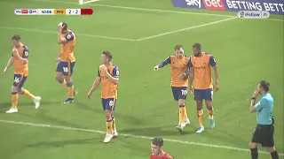 All five of Mansfield's goals against AFC Wimbledon
