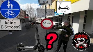 Komische Gesetze und Straßenschilder 😵‍💫 E-Scooter fahren in der Stadt