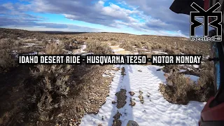 A Idaho Desert Ride Through Patchy Snow! Husqvarna Te250 (motor monday)