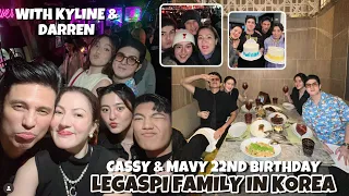 LEGASPI FAMILY IN KOREA 😍 22ND BIRTHDAY NINA CASSY AT MAVY KASAMA SINA DARREN AT KYLINE