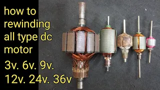 how to rewinding 12v dc motor Armature winding | all type brushed motor