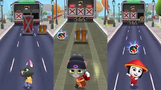 Talking Tom Gold Run New Update VS Chinese Version Talking Becca Fortune TOM Lucky Angela Boss Fight