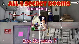 All 4 Secret Area Upcoming In Ice Scream 7 || Ice Scream 7 secrets || Ice Scream 7 Friends Lis