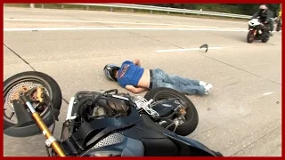 Motorcycle Accident Stunt Rider Knocks Himself Out Stunt Fail 2015