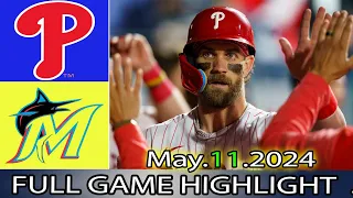 Philadelphia Phillies vs. Marlins (05/11/24) GAME HIGHLIGHTS | MLB Season 2024