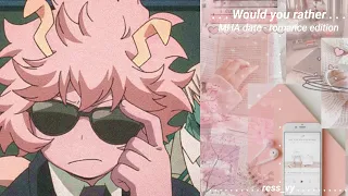 Would you rather . . . || MHA date - romance edition ||