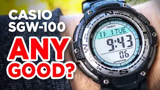 #CASIO SGW-100 OUTGEAR WATCH - Is this DIGITAL COMPASS and THERMOMETER equipped WATCH any good?