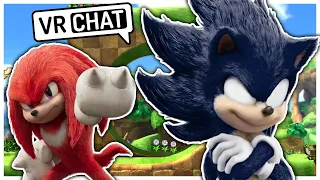 Dark Movie Sonic Meets Movie Knuckles In VR CHAT!!