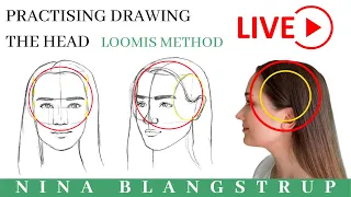 Practicing Drawing the Head from ANY Angle. Loomis Method