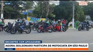 Agora: Bolsonaro participa de motociata em São Paulo