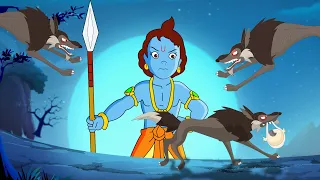 Krishna - The Wolf Battle | वृंदावन में भेड़िये | Cartoons for Kids in Hindi