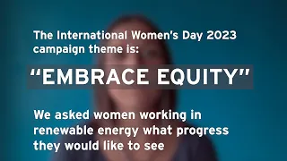 How can the renewable energy sector embrace International Women's Day