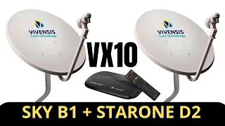 Ativar o VX10 da Vivensis com DUAS ANTENAS Vale a Pena? Sky B1 43W + StarOne D2 70W Nova Parabólica