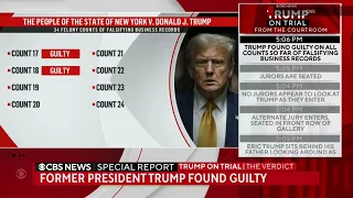 CBS News Donald Trump hush money trial verdict report