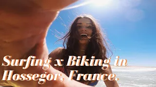 MY GOPRO ADVENTURE // Episode 1 / FIRST TIME RIDING BIKES ON THE BEACH TO GO SURFING !