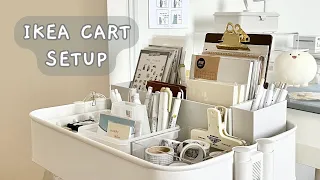 aesthetic ikea cart setup ☁️ stationery organisation! ✨