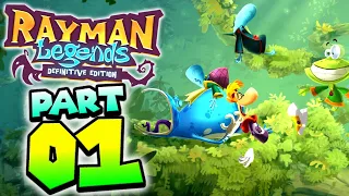 Rayman Legends: Definitive Edition (Switch) 100% Walkthrough PART 1 - TEENSIES IN TROUBLE