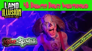 Killer Klowns at Land of Illusion Scream Park 2021 - haunted house walkthrough in 4K