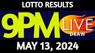 Lotto Result Today 9:00 pm draw May 13, 2024 Monday PCSO LIVE