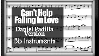 Can't Help Falling In Love Tenor Soprano Clarinet Trumpet Sheet Backing Track Play Along Partitura