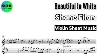 Karaoke || Beautiful In White - Shane Filan || Violin Sheet Music