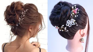 amazing messy bun hairstyle without donut bun for evening party