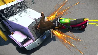 GTA 4 Motorcycle Crashes Ragdoll Compilation Ep. 111