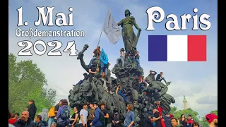 PARIS 1  Mai Großdemo 2024