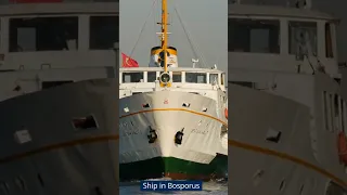 Beautiful View of Ship in Bosporus Sea, Istanbul Turkey