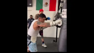 JoJo Diaz back in the gym training