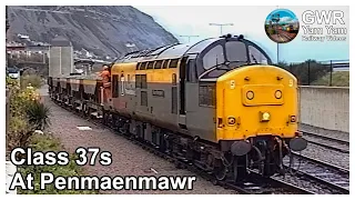 Class 37s shunting at Penmaenmawr in the 90s - HD Remaster