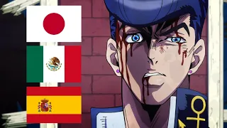 Josuke vs Kira | Comparación de doblajes: Original, Español Latino y Castellano | Jojo's DIU