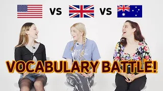 BRITISH vs  AMERICAN vs  Australian ENGLISH Differences!