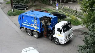 Мусоровоз МК-4554-08 на шасси КамАЗ-65115-50 (А 334 ОВ 122) (Подборка). / KAMAZ garbage truck.