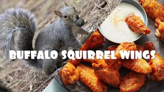 Buffalo Squirrel Wings! | Catch/Clean/Cook