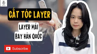 Cắt tóc layer mái bay Hàn quốc