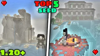 TOP 5 BAST SEED FOR MINECRAFT BEDROCK EDITION 1.20  || BAST SEED FOR 1.20