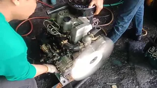 Test engine running Isuzu 3KR1 by ASL Motor