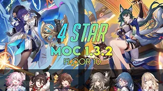 HOW STRONG IS YUKONG? | 4* STAR ONLY MOC 10 [1.3.2]  | Honkai Star Rail