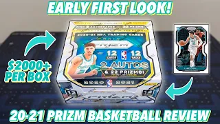 EARLY FIRST LOOK!🔥 $2000+ PER BOX! | 2020-21 Panini Prizm Basketball Hobby Box Break/Review