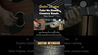 Take Me Home, Country Roads - John Denver | EASY Guitar Tutorial with Chords / Lyrics #guitarchords