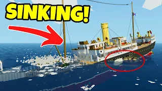 Sinking The SS Thompson In Stormworks Ship Survival!