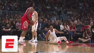 All the best reactions to James Harden's nasty cross of Wesley Johnson | SportsCenter | ESPN