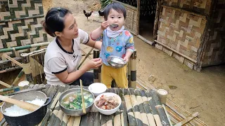 Cook a delicious meal with your daughter at the farm | Harvesting horseshoe tubers to sell