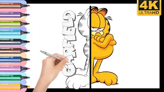 How to Draw and Paint GARFIELD from the Movie using Acrylic Markers