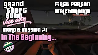 GTA Vice City First Person - In the beginning... (Intro & Mission #1)
